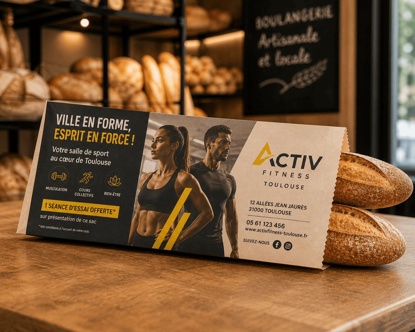 sac à baguette sac à pain publicitaire toulouse 31